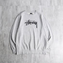 00's "stüssy" basic logo crew neck sweatshirt