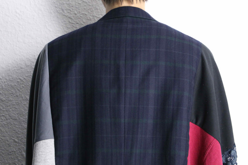 ''Re:make''docking patchwork design tailored jacket