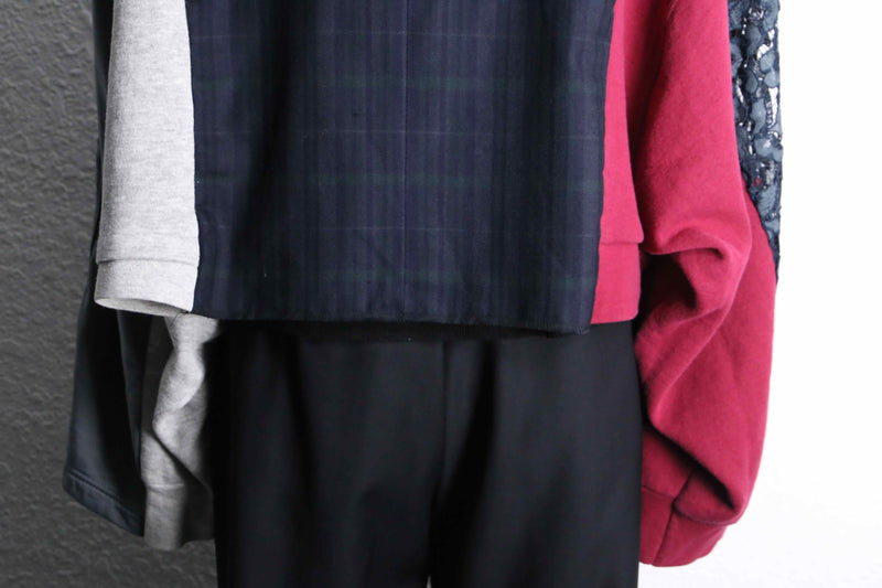 ''Re:make''docking patchwork design tailored jacket