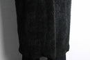 black pile fleece long coat
