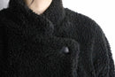 black pile fleece long coat