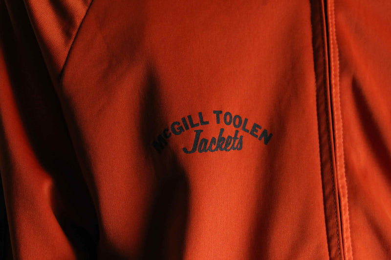 orange color track jacket set up