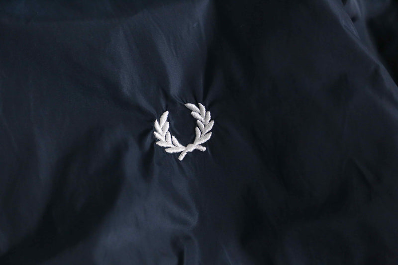 “FRED PERRY” navy nylon zip blouson