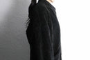 black pile fleece long coat