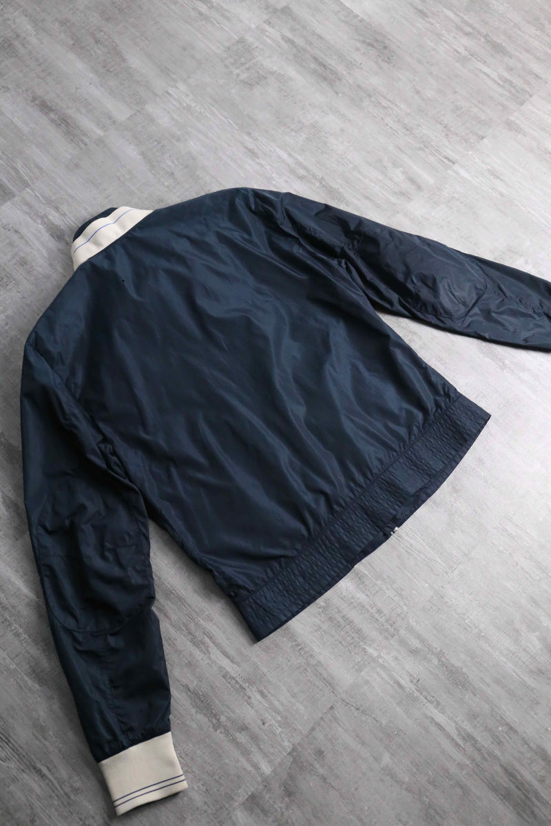 “FRED PERRY” navy nylon zip blouson