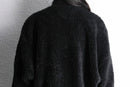 black pile fleece long coat