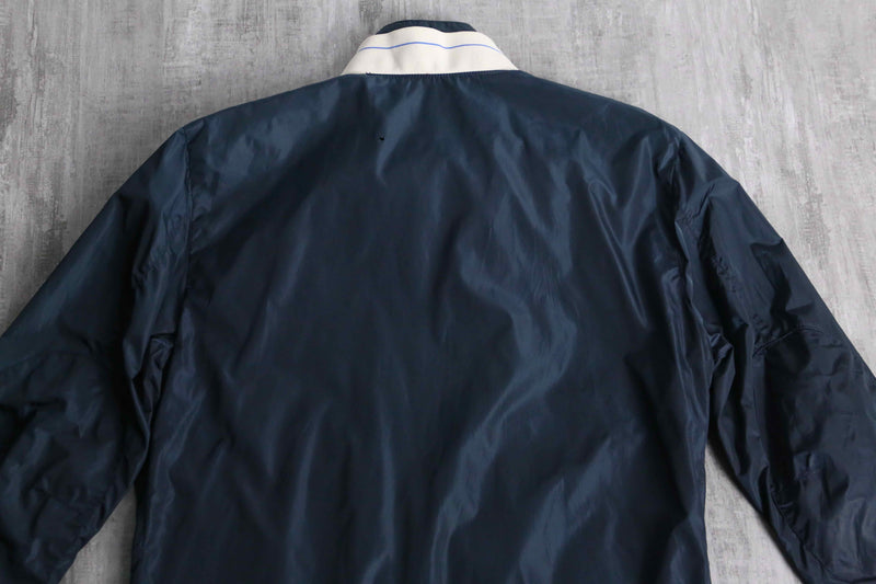 “FRED PERRY” navy nylon zip blouson