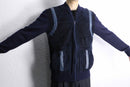 navy mix zip blouson