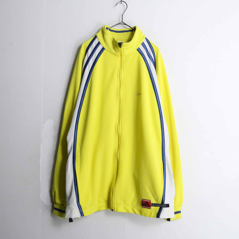 "adidas" yellow color mesh track jacket