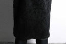 black pile fleece long coat