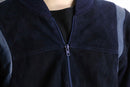 navy mix zip blouson