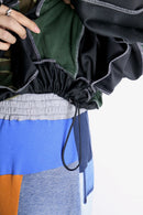 "Re:make" half zip dolman track pullover