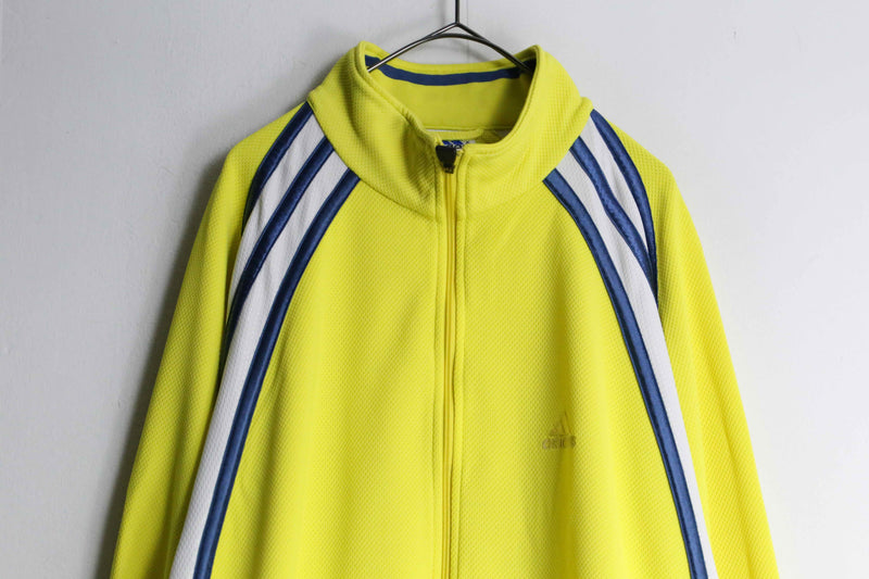 "adidas" yellow color mesh track jacket