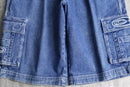 90-00's "fubu" baggy denim cargo shorts