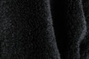 black pile fleece long coat