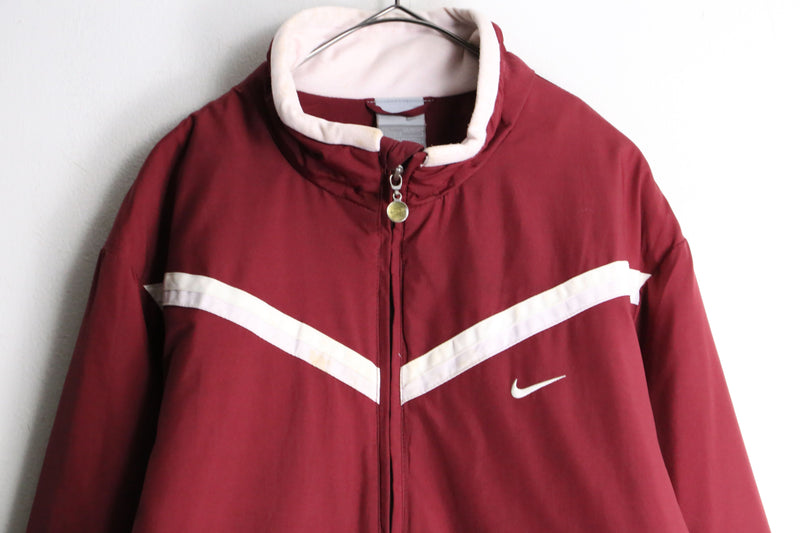 "NIKE" red color nylon jacket