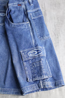 90-00's "fubu" baggy denim cargo shorts