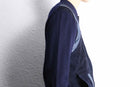 navy mix zip blouson