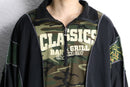 "Re:make" half zip dolman track pullover