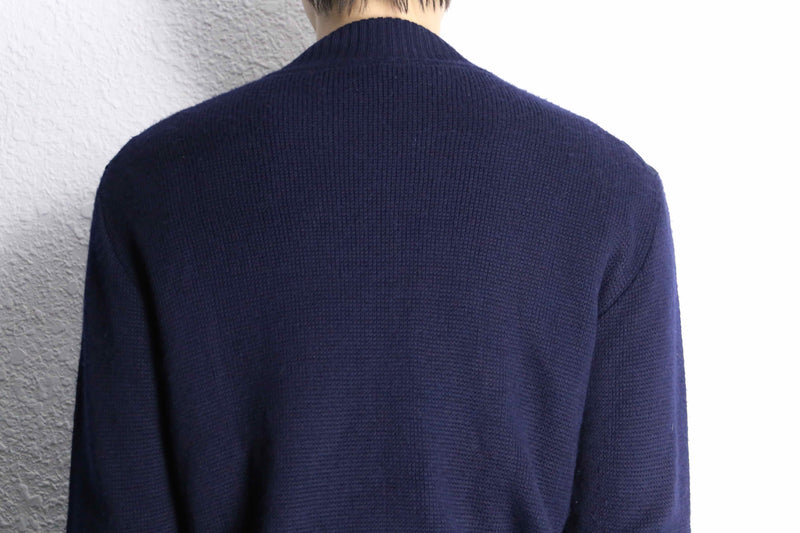 navy mix zip blouson