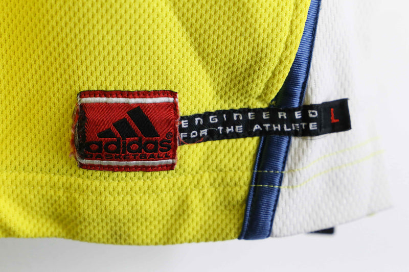 "adidas" yellow color mesh track jacket