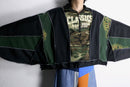 "Re:make" half zip dolman track pullover