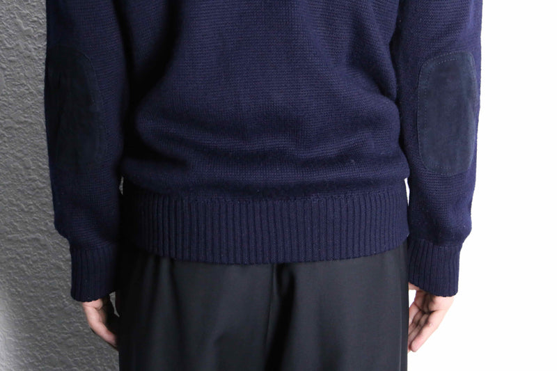 navy mix zip blouson