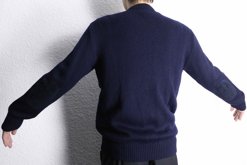 navy mix zip blouson