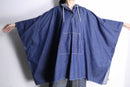 "Liz claiborne" light oz indigo denim poncho hoodie