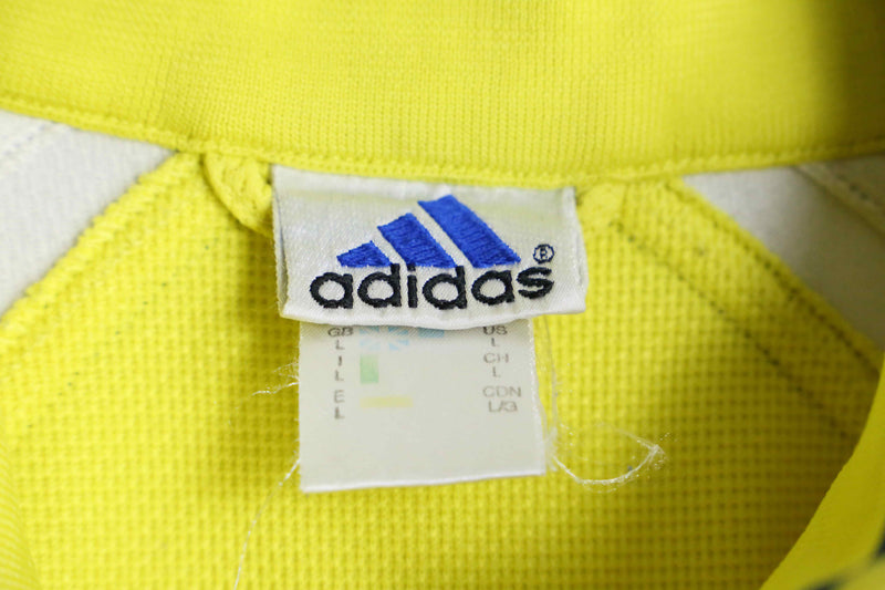 "adidas" yellow color mesh track jacket