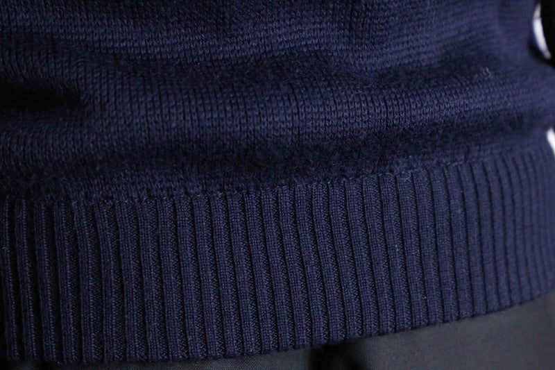 navy mix zip blouson