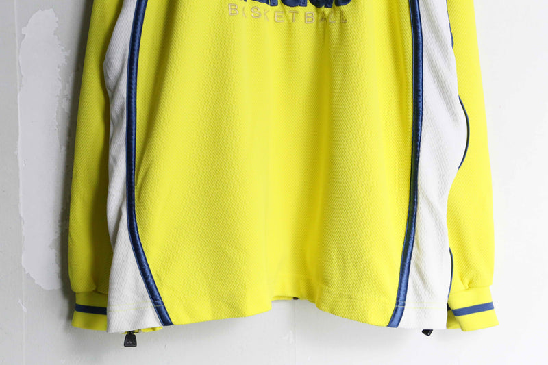 "adidas" yellow color mesh track jacket