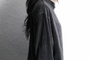 charcoal black velvet bottle-neck zip jacket
