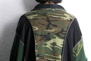 "Re:make" half zip dolman track pullover