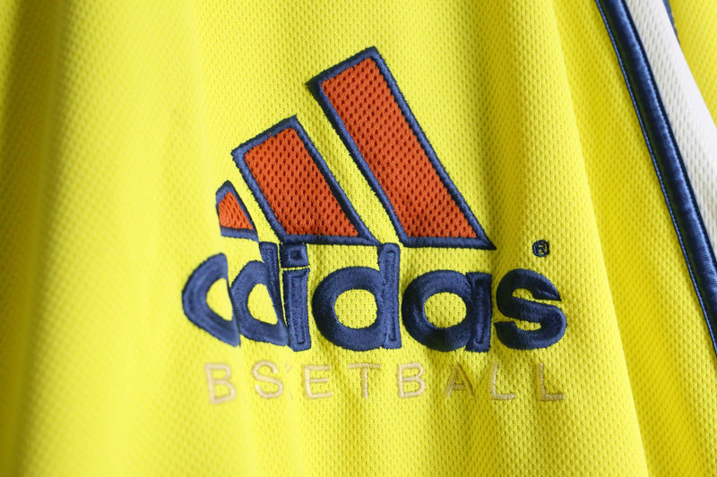 "adidas" yellow color mesh track jacket