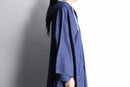 "Liz claiborne" light oz indigo denim poncho hoodie