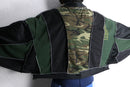"Re:make" half zip dolman track pullover