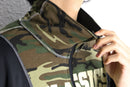 "Re:make" half zip dolman track pullover