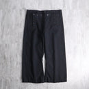 90s ”MILITARY” black wool gabardine sailor pants