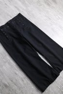 90s ”MILITARY” black wool gabardine sailor pants