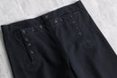 90s ”MILITARY” black wool gabardine sailor pants