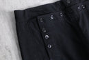 90s ”MILITARY” black wool gabardine sailor pants