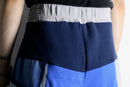 ''Re:make'' sweat × denim patchwork wide pants