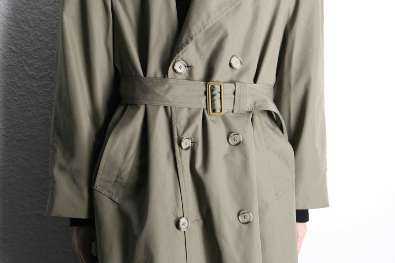 "Christian Dior" moss green middle trench coat