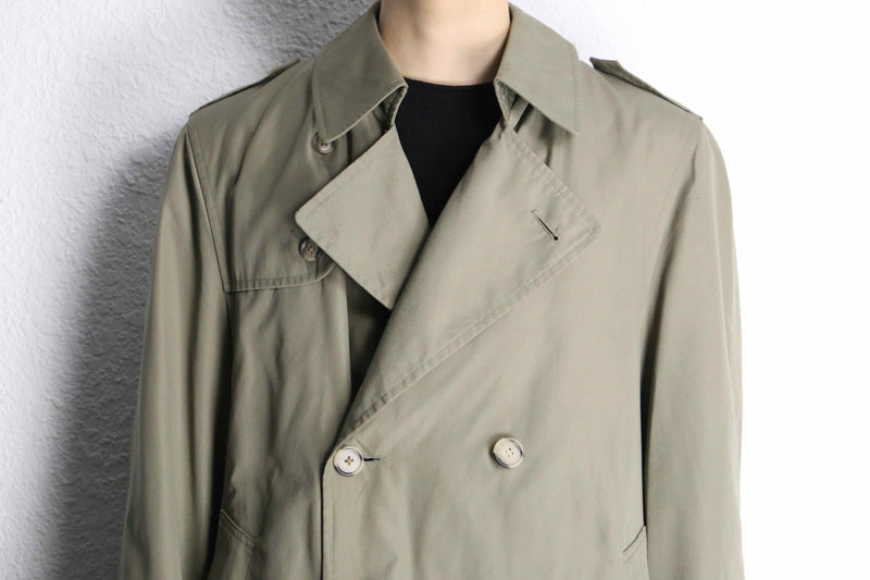 "Christian Dior" moss green middle trench coat