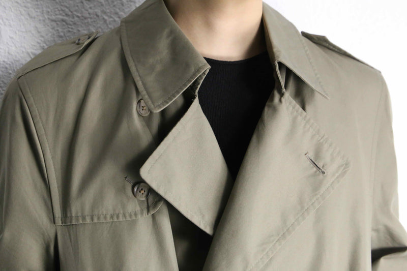 "Christian Dior" moss green middle trench coat