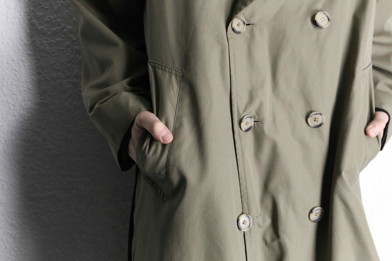 "Christian Dior" moss green middle trench coat