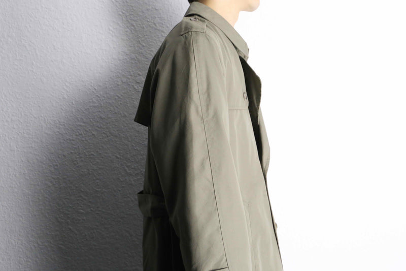 "Christian Dior" moss green middle trench coat