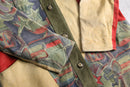 90s multi color leather patchwork jacket