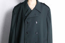 deep green wool gabardine trench coat